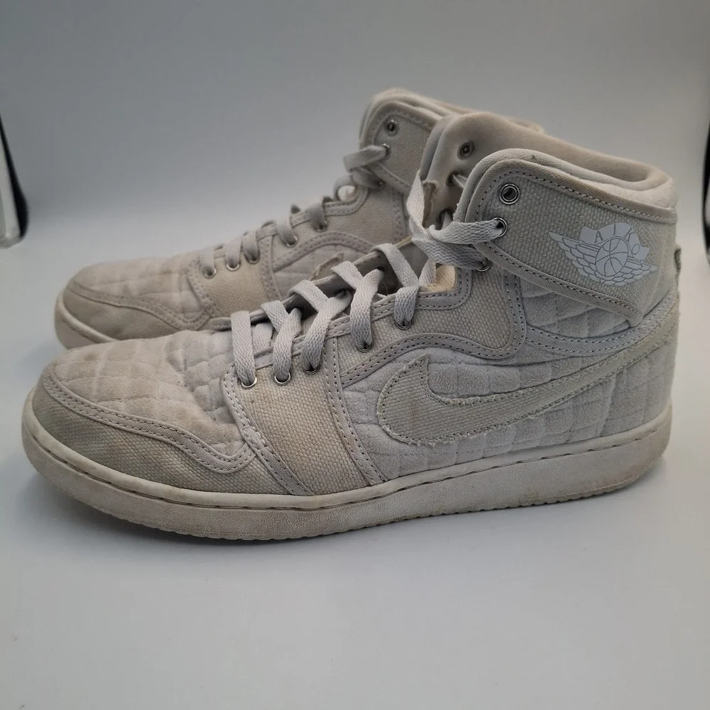 Nike Air Jordan 1 AJKO High Quilted Pure Platinum Mens Size 9 Sneakers